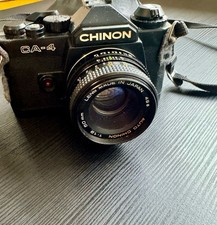 Vintage Rare Chinon CA-4 SLR camera & 50mm Lens F1.9 Made In Japan With Case