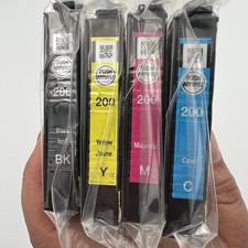 Epson 200 4 PACK Combo Ink Cartridges - Black, Cyan, Magenta, Yellow Genuine