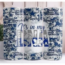 Cowboys Football 20oz Skinny Tumbler Custom Insulated Drinkware