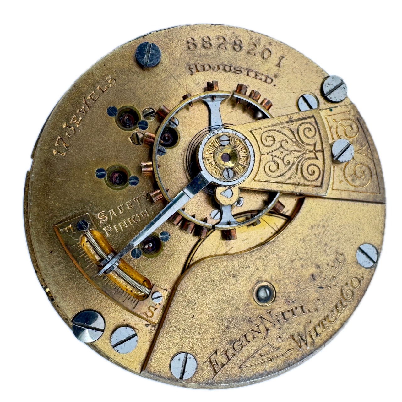 Antique 18 SIze 1900 Elgin 17 Jewel Mechanical Pocket Watch Movement 250 USA