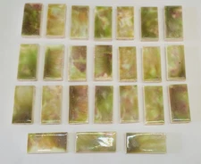 Vintage Lot of 24 Old Bridge Ceramic Glazed Fireplace Tiles 3" x 1 1/2" GS00674