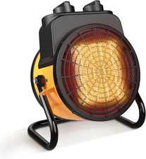 Greenhouse Heater with Thermostat, 1500W Outdoor Space Heater, Overheat Protecti