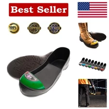 Turbotoe Safety Overshoe – Steel Toe Footwear for Sizes M13-14, Green Color