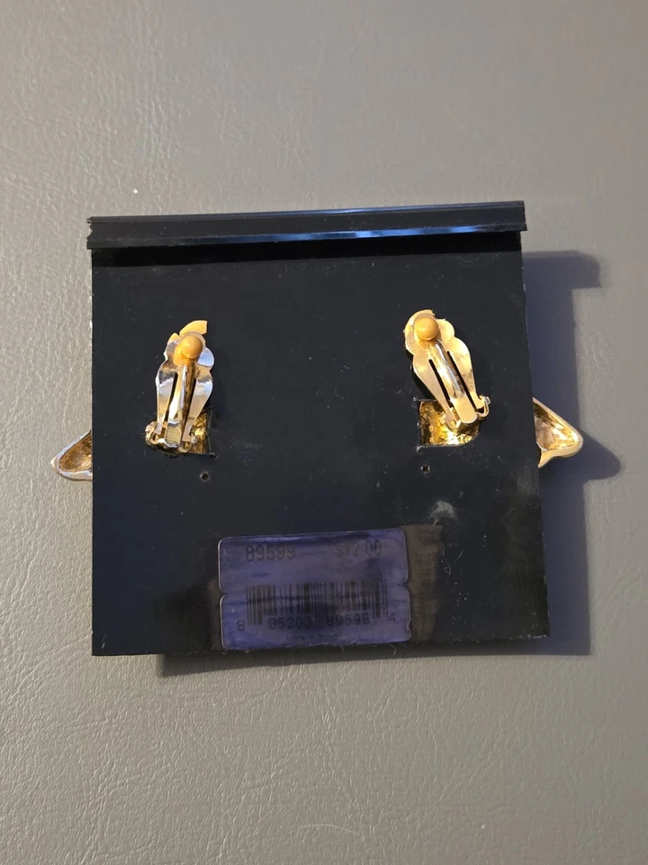 Cookie Lee Gold-plated Clip-on Earrings - Image 2 of 4