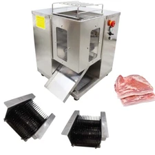 Double Motor Electric Meat Slicer Meat Cutting Machine w/ Double 5mm Blade 110V