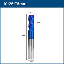 Image of Roughing End Mill 4 Flute Carbide 4mm-12mm HRC65 CNC Milling Cutter Blue Coated