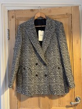 Bnwt Blaze Milano Lark Houndstooth Everynight Blazer Size 3 (uk 12)
