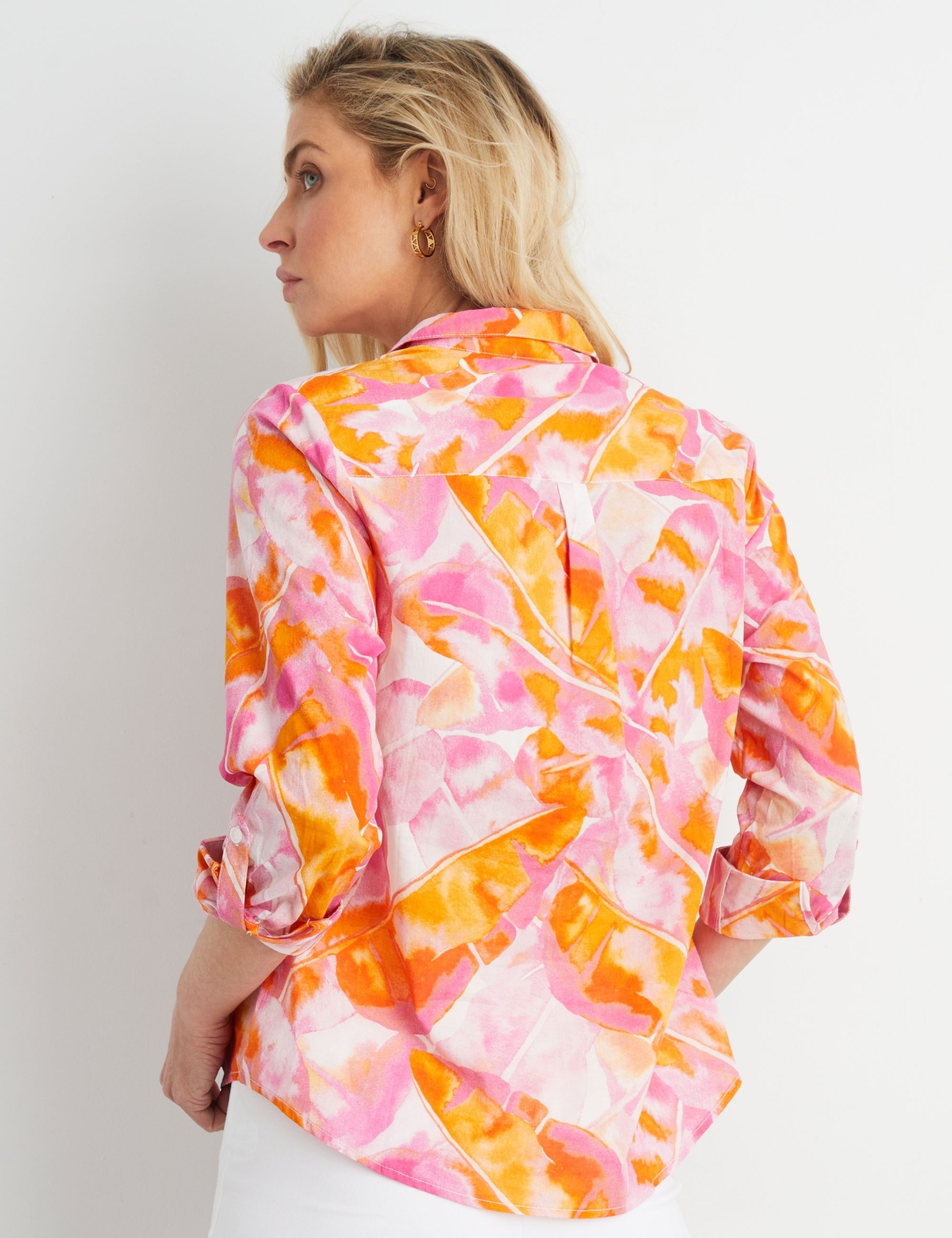 NONI B Womens Tops Cotton Voile Print Shirt eBay