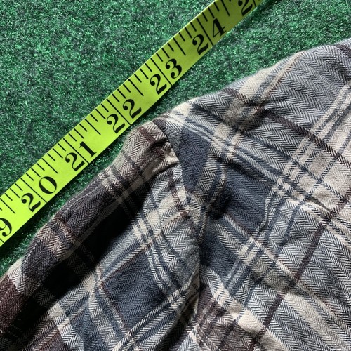 Knox Rose Plaid Shirt Dress Sz XL Brown Green Tunic BOHO Prairie Puff L/S - Foto 10 di 11
