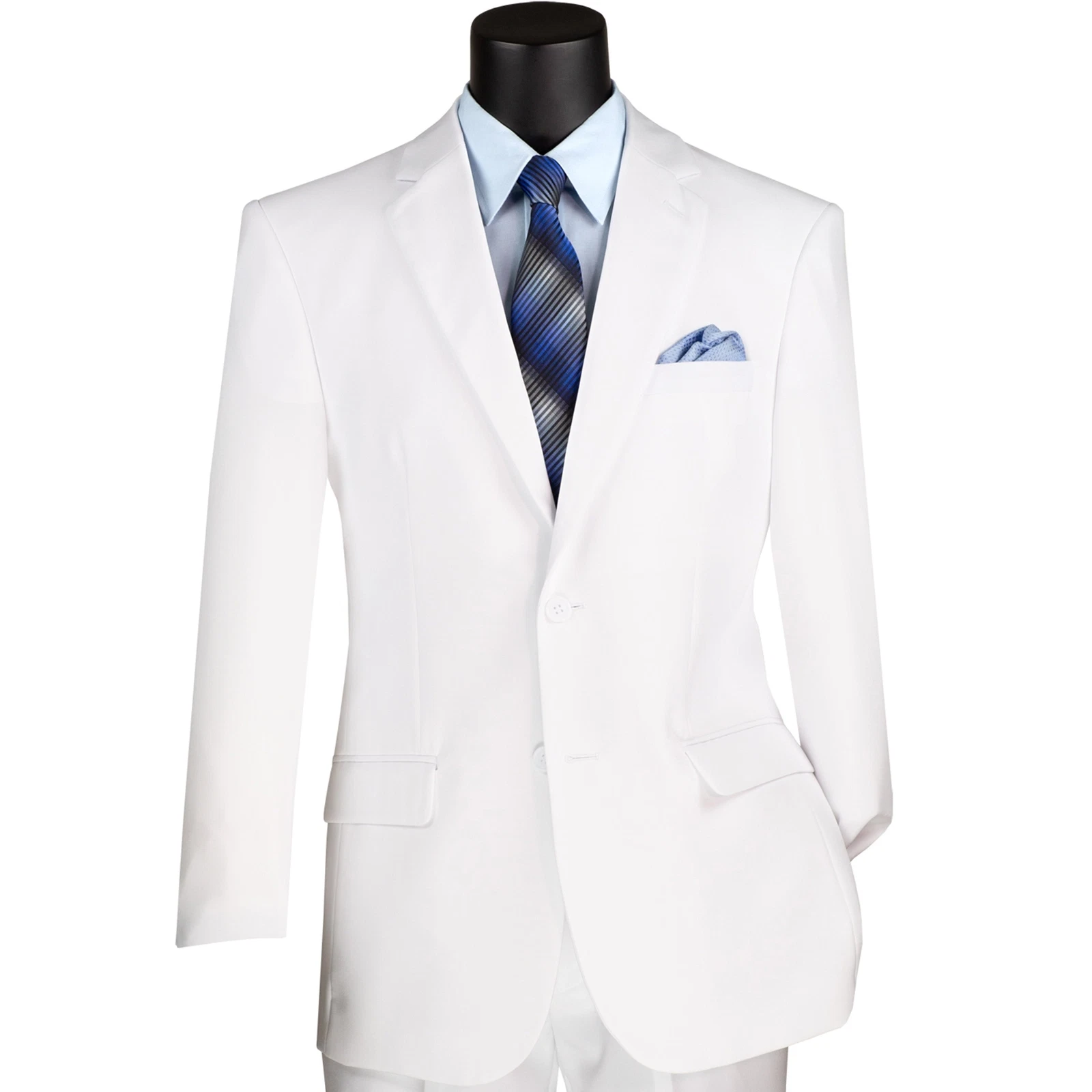 LUCCI Men's White 2 Button Classic Fit Poplin Polyester Suit - NEW
Opens in a new window or tab