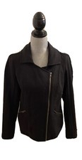 Relativity Black Moto Jacket Zipper, Pockets , Great Piece Size Medium