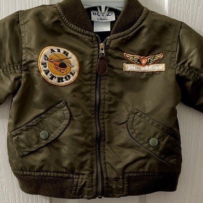 Boyz Wear By Nannette Bomber Jacket 18M Top Gun Air Patrol Olive