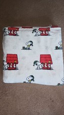Berkshire Peanuts Snoopy Woodstock 90x90 Christmas Holiday Plush Throw Blanket