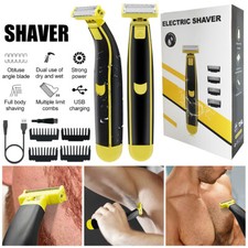 Mens Electric Shaver Razor Wet and Dry Cordless USB Rechargeable Charging UK