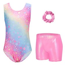Gymnastics Leotards for Girls Sparkly Sleeveless Dance Unitards Biketards wit...