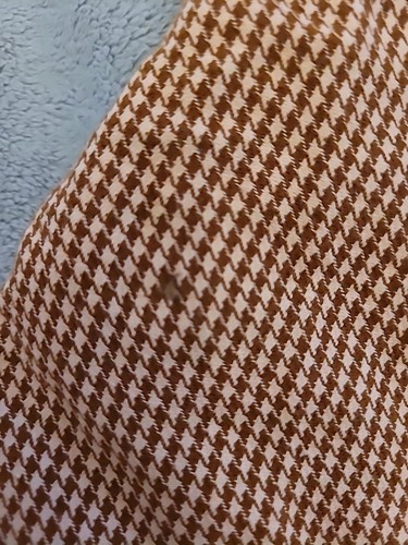 Vintage LOST Sz 33 Shorts Brown Check Metal Zipper Cotton - Picture 4 of 5