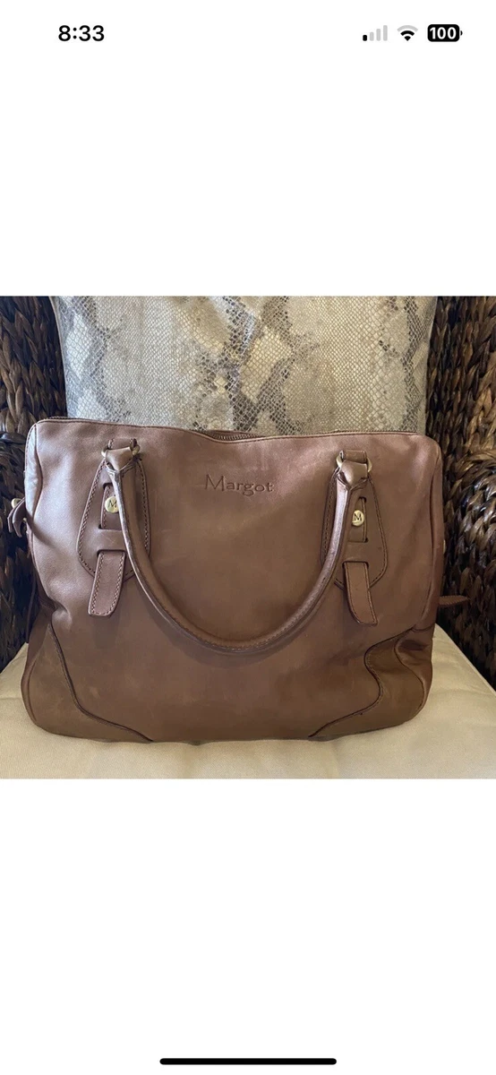 Margot Tote Bag Camel Leather Zipper Tote Bag Anthropologie NO STRAP
