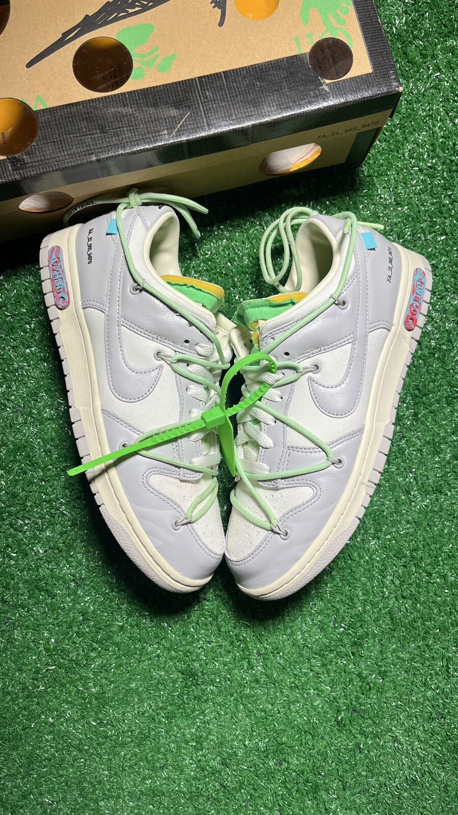 OFF WHITE X NIKE Nike x Off White Dunk Low ""Lotto 7 di 50"" taglia US 8M DM1602 108