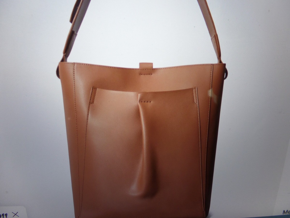 NWT EVERLANE The Studio bag Cognac shoulder quality leather bag, retail $190!