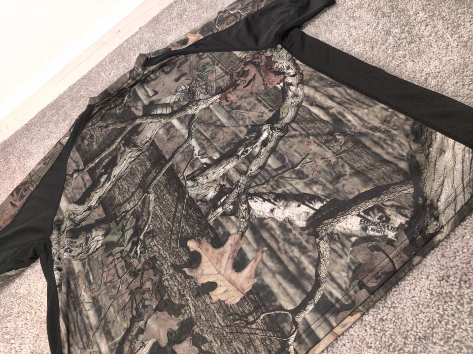 Mossy Oak Shirt Mens Triple Extra Large Brown Camo Break Up Infinity Hunting - Image 4 of 4