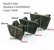 S/M/L Dental Silicone Black Mouth Prop Bite Block Child Adult Latex Free Strong