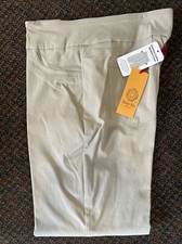 Ruby Rd. Slimming Contour Waistband Pant Stretch Chino Beige Pockets 16 NWT B21 