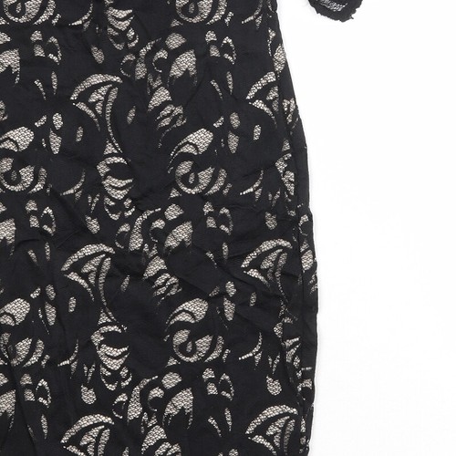 H&M Womens Black Polyester Blend Size M One Shoulder Zip - Picture 10 of 10
