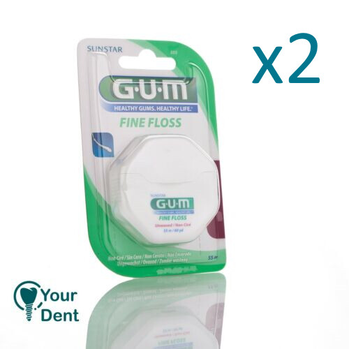 Dental TWO Packs of Sunstar GUM Floss Waxed/UnWaxed 60 yd - Picture 2 of 6