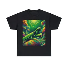 Vintage Retro Style T Shirt Praying Mantis Insect Animal Art Tee Conservation