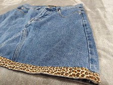 Vintage Denim Skirt Junior Size 7 30" Waist Micro Mini Jean Y2K Grunge 90's