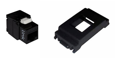 KEYSTONE UTP CAT 6 VIMAR DATA NETWORK SOCKET IDEA BLACK TOOLLESS EASY MOUNTING