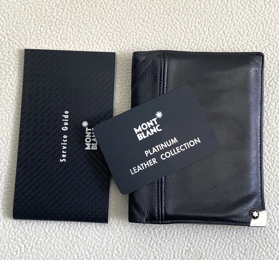 MONTBLANC Cartera Para Hombre Meisterstück Cartera de Cuero 6cc Negra Estilo Vintage Foto 2 de 4