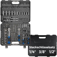 "Sw-Stahl 184 Tlg SteckschlüSselsatz 1/4\" 3/8\" 1/2\" Ratschenkasten Knarrenkasten"