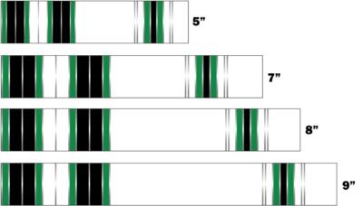 White Water Archery Traditional 9a Crest Arrow Wrap 15 pk Choose Length Width