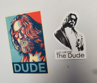 Big Lebowski The Dude STICKERS (2) Two-Pack