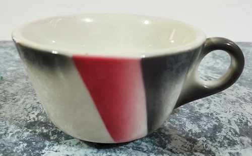1- Jackson China Pink & Gray Airbrush- Restaurant Ware Coffee Cup(s) Excellent☆☆