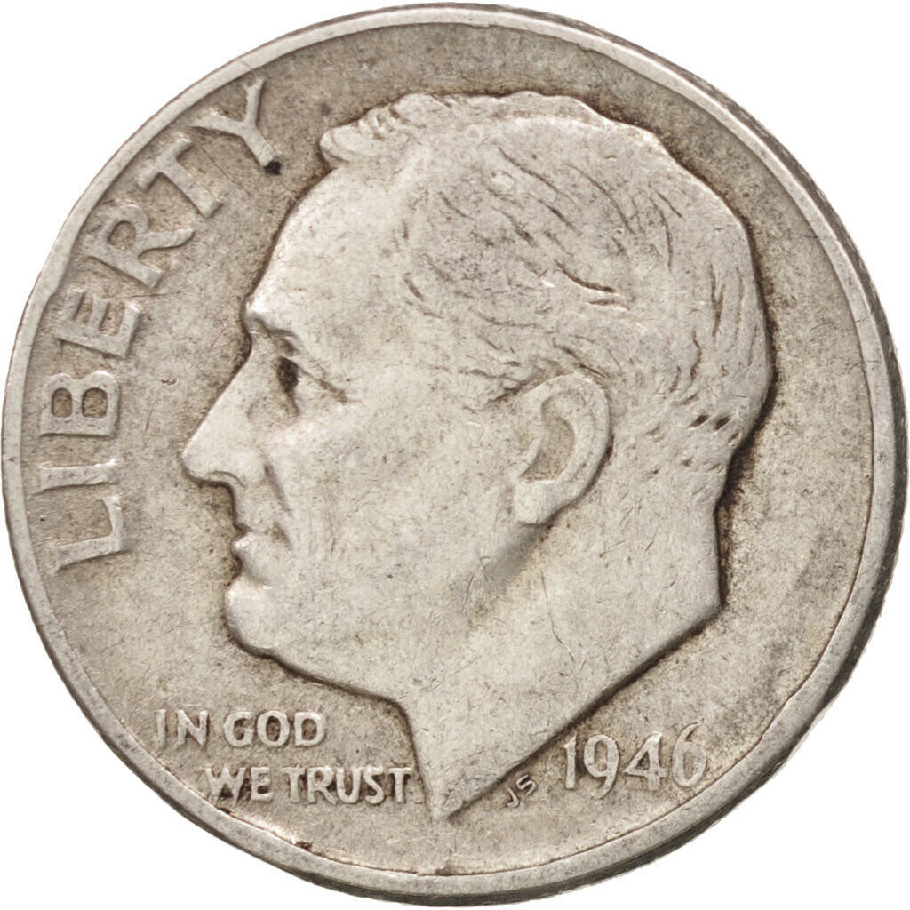 [#407795] Monnaie, États-Unis, Roosevelt Dime, Dime, 1946, U.S. Mint, Philadelph