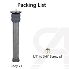 ARTCISE Carbon Fiber Tripod Extension Tube Add-On Center Column 29MM Tube