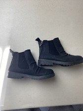 blowfish malibu kids girls youth boots size 2 black side zip