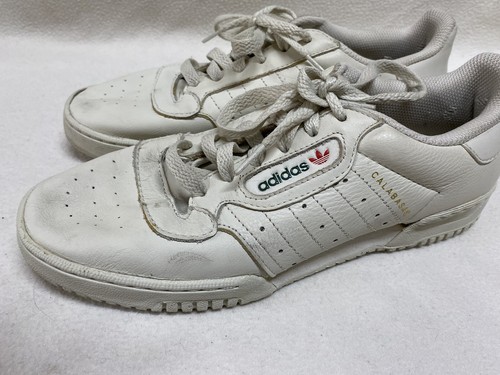 Adidas Yeezy Powerphase 2017 Calabasas Bone Low Top Leather Sneakers Size US 8 - Picture 12 of 15