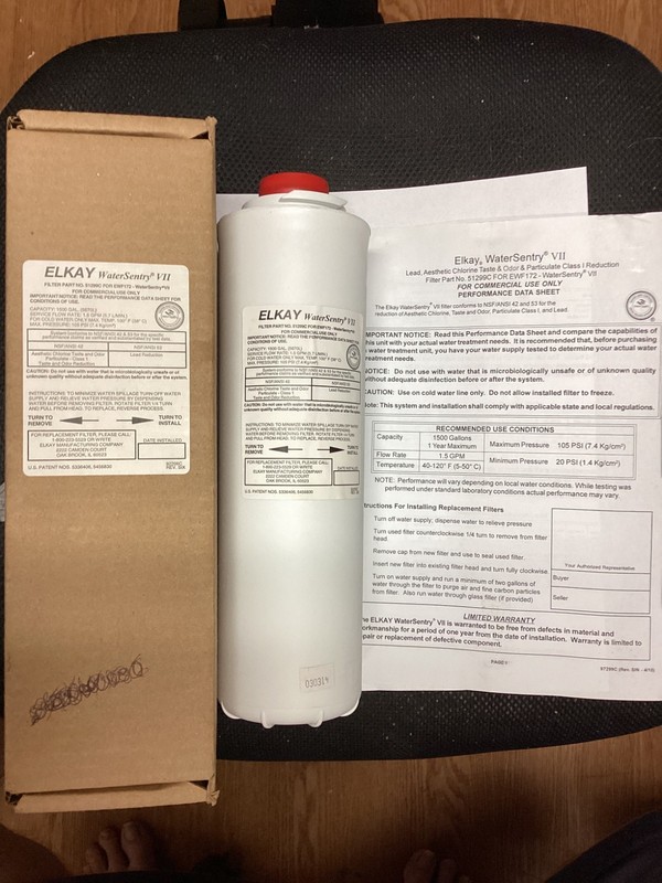 Elkay 51299C WaterSentry VII Replacement Water Filter FREE SHIPPING CONTINENTAL
