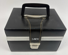 Vtg Savoy 8 Track Portable Case Holds 12 Tapes Cartridges Black 1970-80s