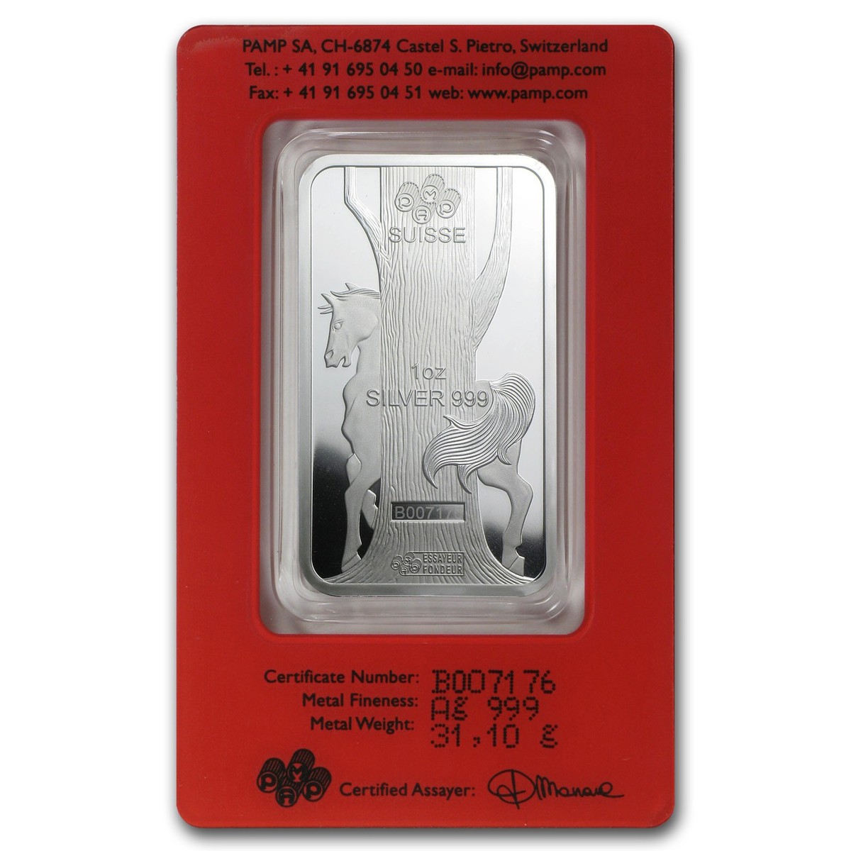 1 oz Silver Bar - PAMP Suisse (Year of the Horse) | eBay