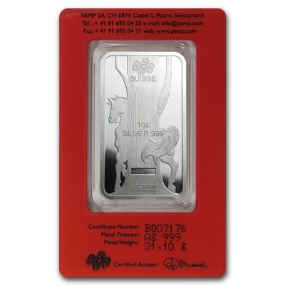 コレクション PAMP 1 Ounce Fine Silver Bar PAMP Silver Minted Bar - 1oz | PAMP