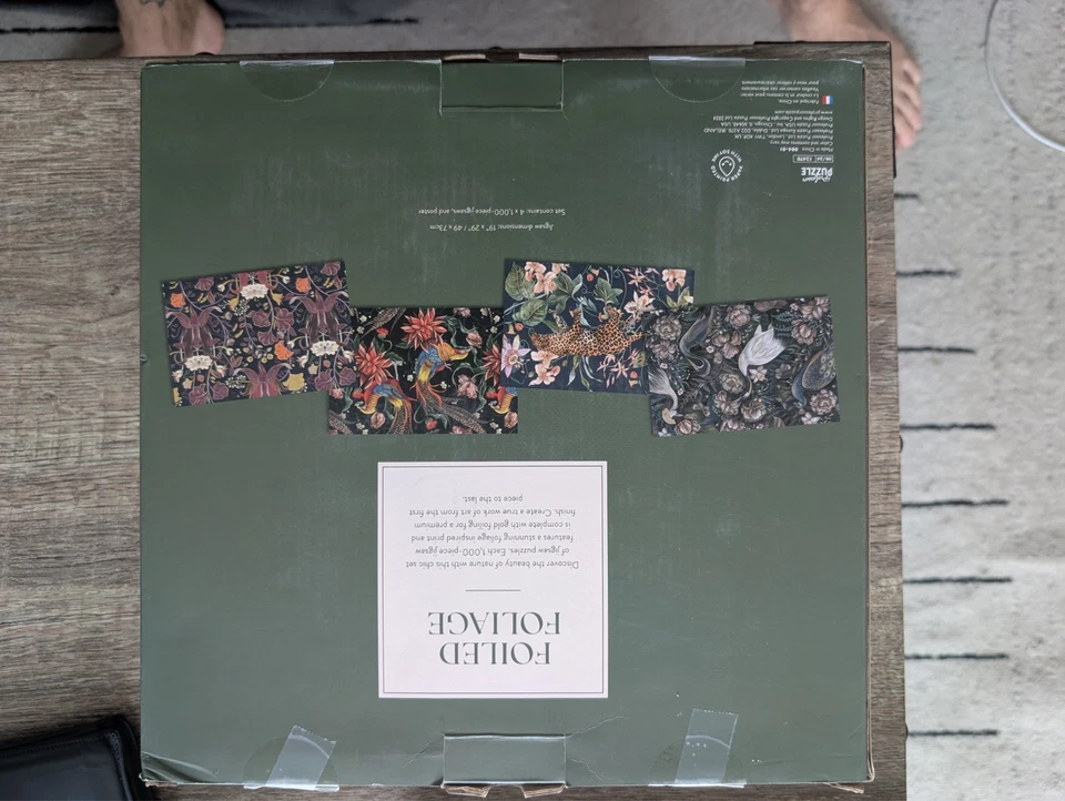 Juego de 4 rompecabezas de 1000 piezas Foiled Foilage, no faltan piezas Foto 2 de 2