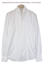 Suitsupply Men's Formal Shirt 39L/40L/15 1/2L/15 3/4L Extra Slim White