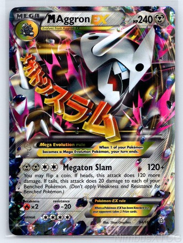 M Aggron EX 94/160 Holo Primal Clash Pokemon NM