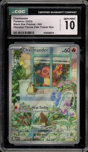 Pokemon Charmander Obsidian Flames ETB Promo SVP EN 044 CGC 10 Gem Mint