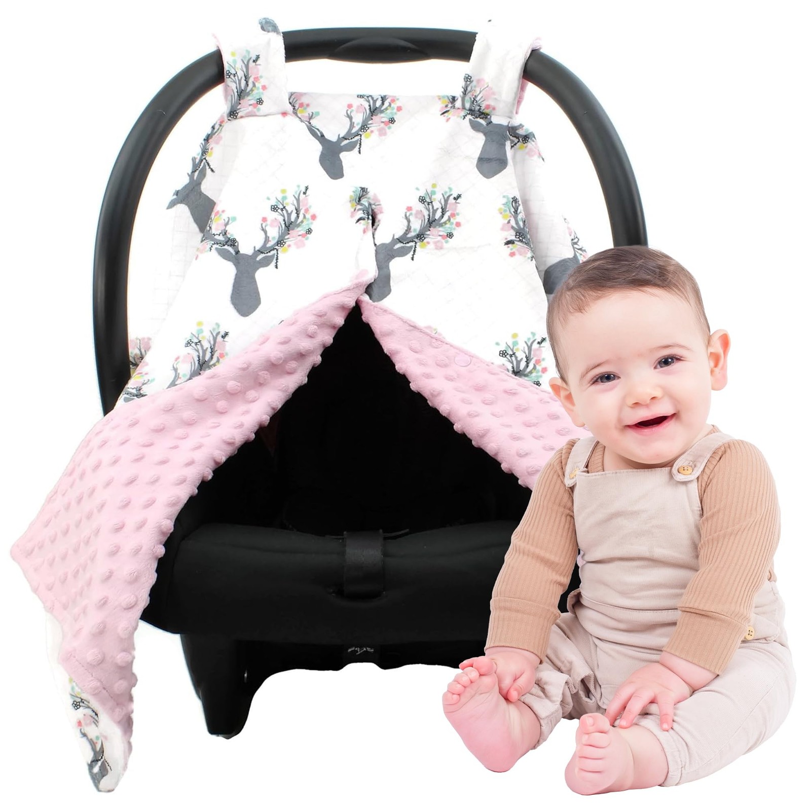 Dear Baby Gear 40x30 Car Seat Canopy, Infant Carrier Cover f