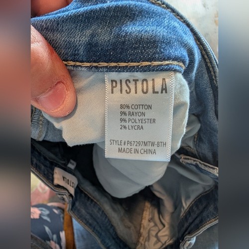 Pistola Jeans Plus Size Size 16W Distressed Raw Hem Boot Cut - Picture 8 of 15